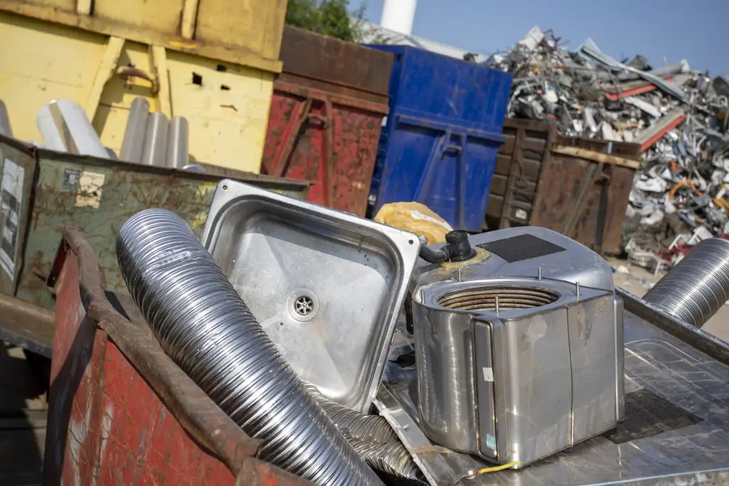 a pile of scrap aluminium